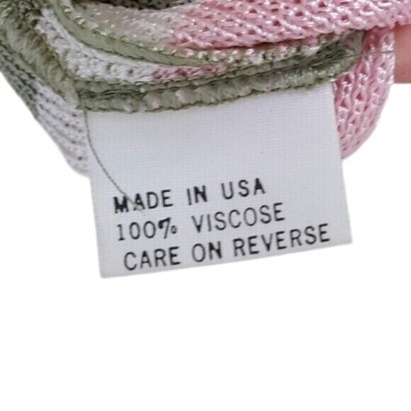 St. John Sport Knit Top Green Small Pink Yellow Sleeveless Back Zipper Striped - Picture 6 of 6